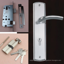 High security solid casting lever handle lock on plate complete set